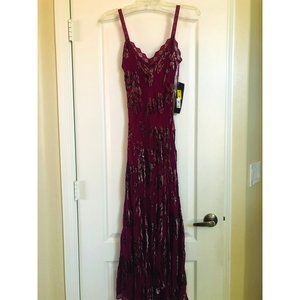 Sue Wong - Red Floral Beaded Dress - Size 4
